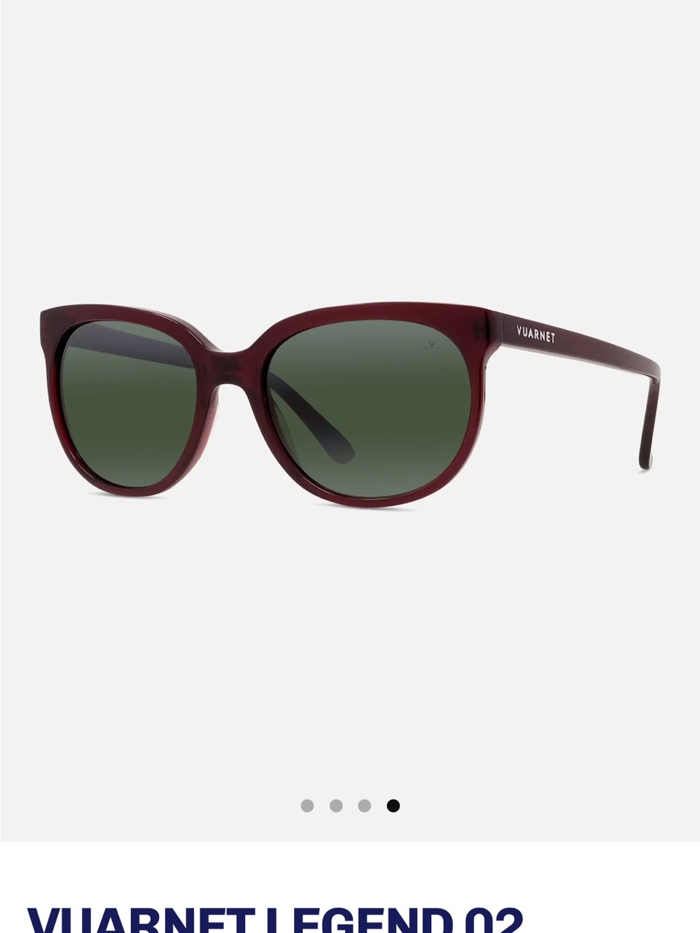 Vuarnet Legend 02 Women's Burgundy Frame Sunglasses with Greylynx Lenses..